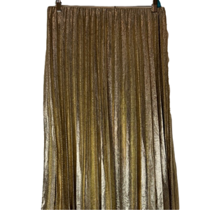 Eloquii Size 18 Gold Pleated Maxi Skirt
